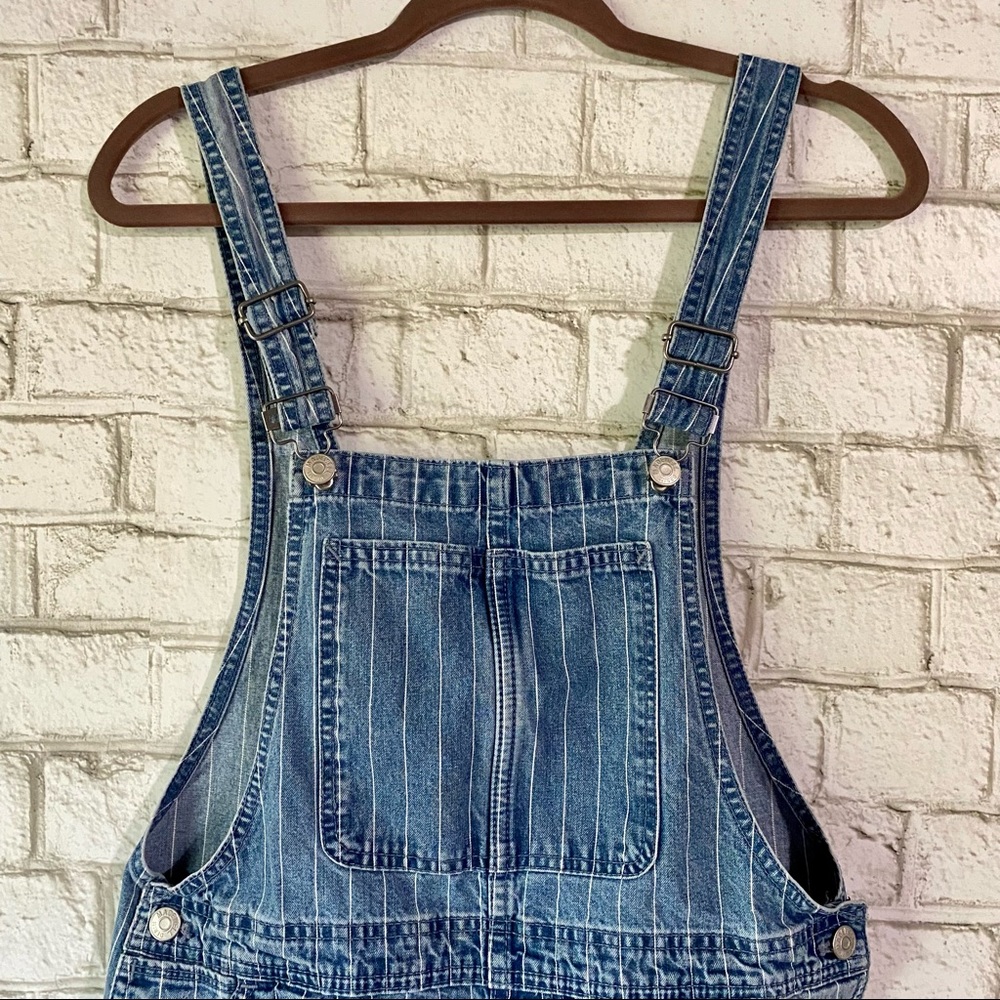 Madewell pinyon short overalls pinstripe - Picture 4 of 13